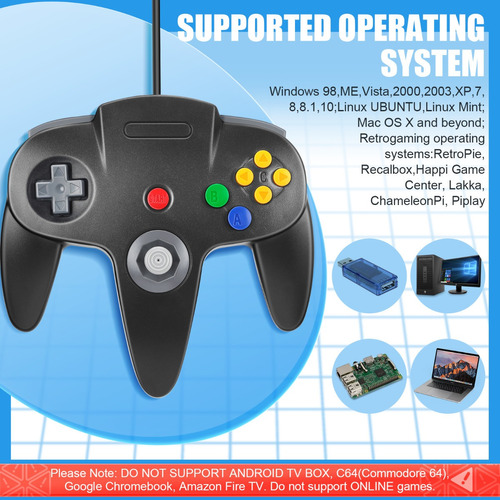 Controle Classico Nintendo 64 Usb Com Fio, Pc,mac E Switch ! - R$ 130